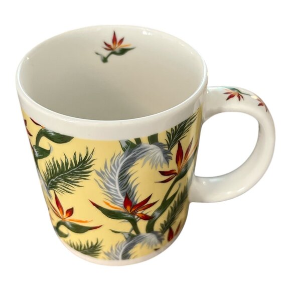Bird of Paradise Mug Porcelain China Hawaii Tropical Flower Coffee Cup 4x3" 1990 - Picture 2 of 5